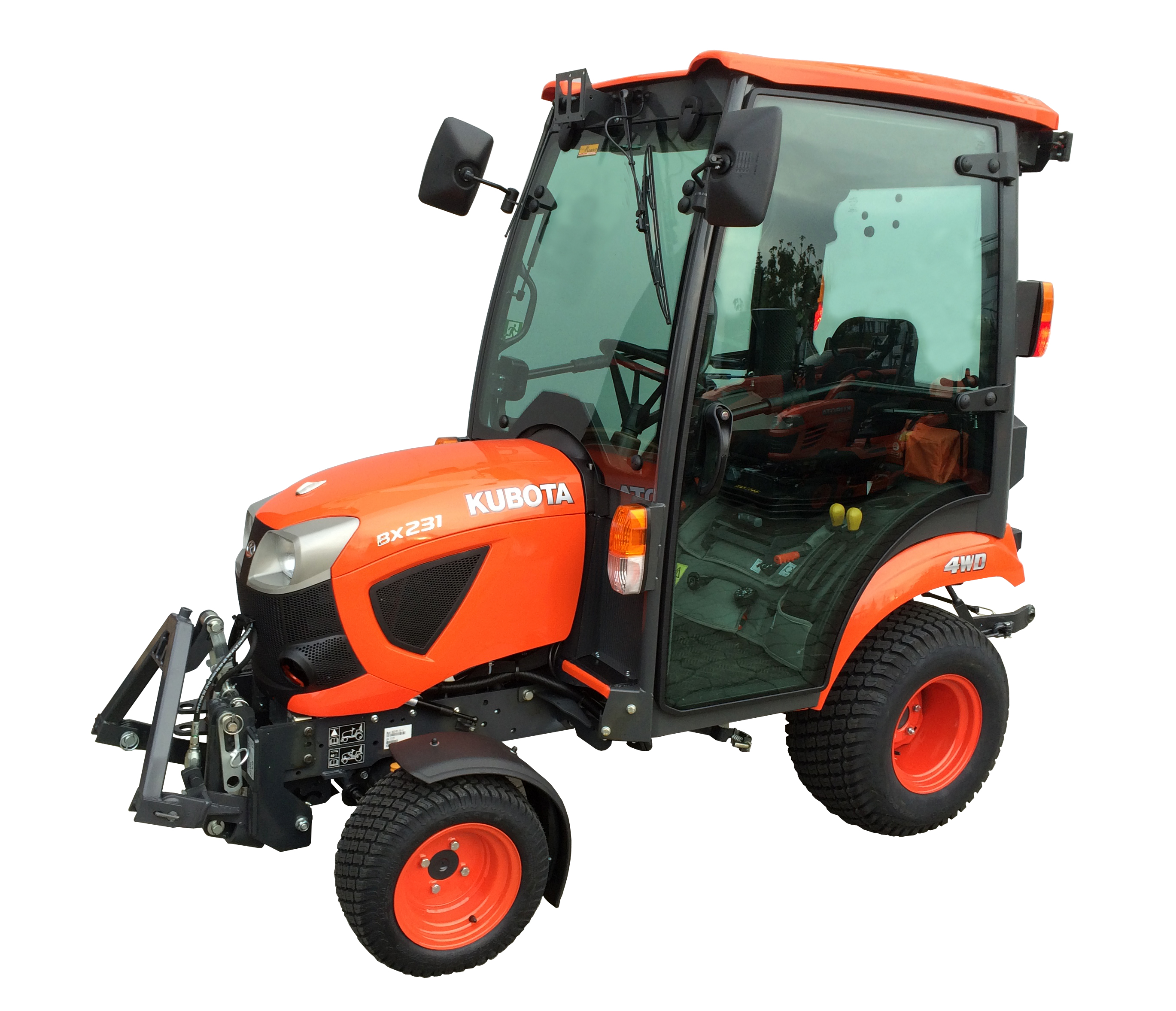 kubota BX231 Kommunal m. Kabine und Frontkraftheber