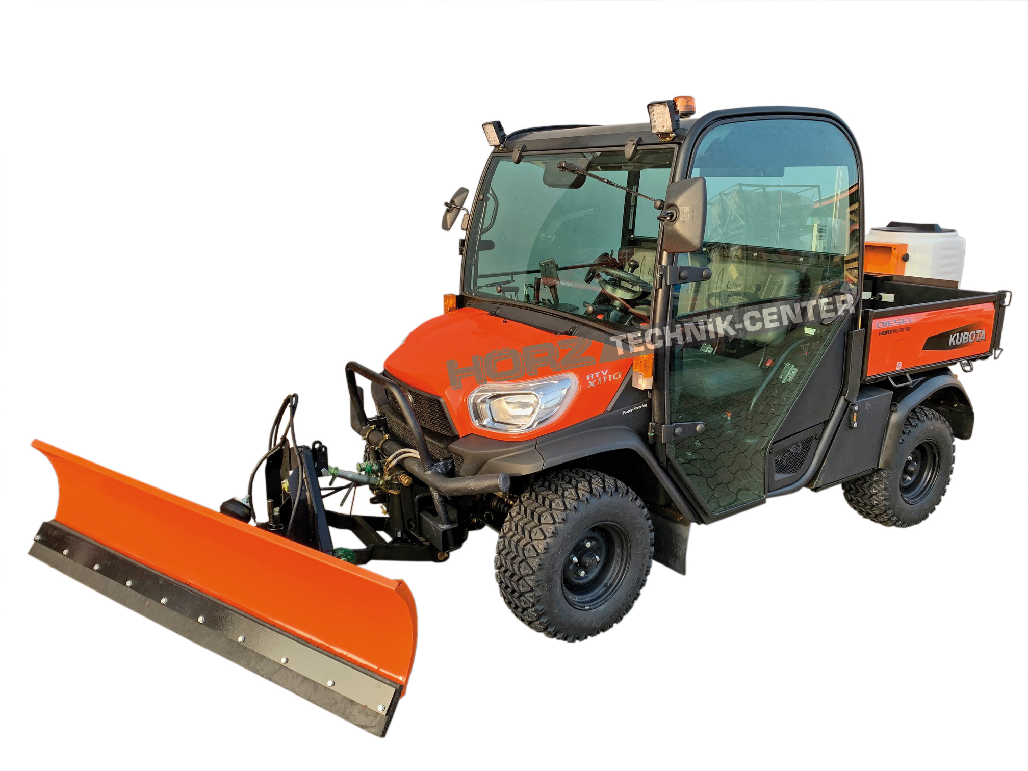 Kubota RTVX1110 mit Kabine , Räumschild, Streuer