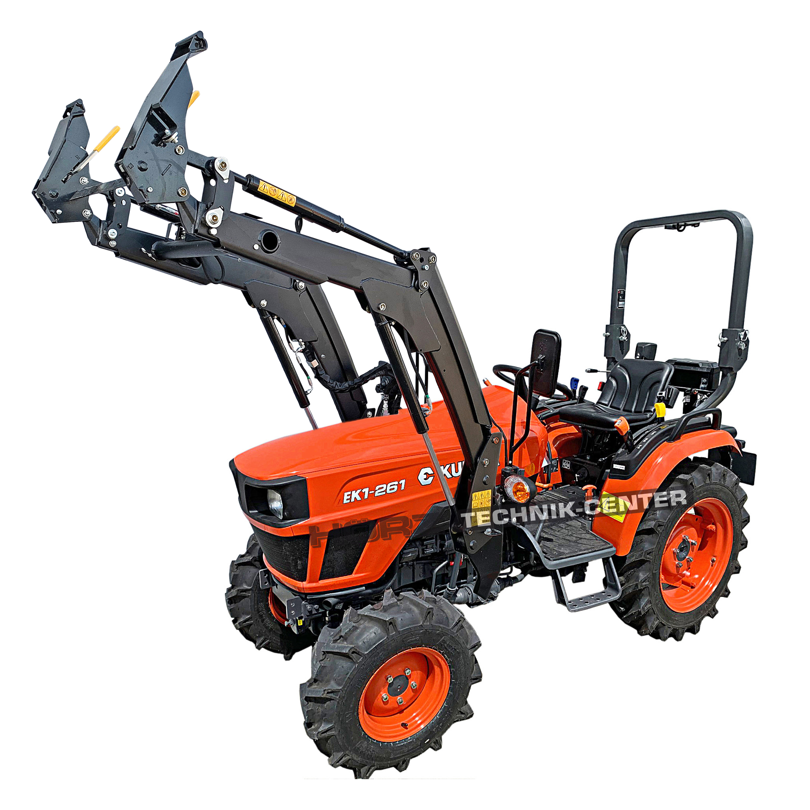 Kub-EK1-261-mitHeber EK1-261 Allradtraktor- mit EK1 Markenfrontlader