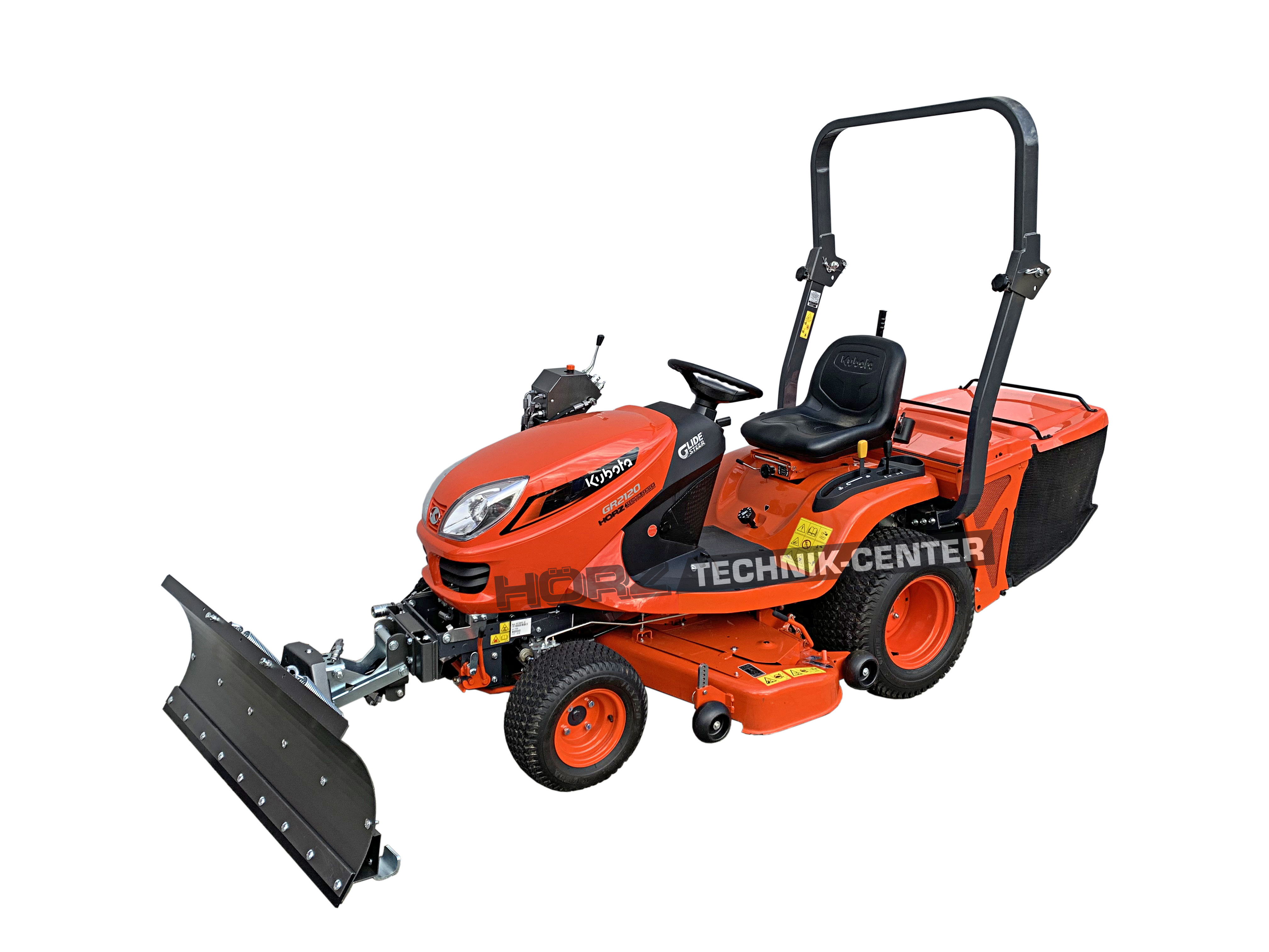 Kubota GR2120 Rasentraktor mit Räumschild