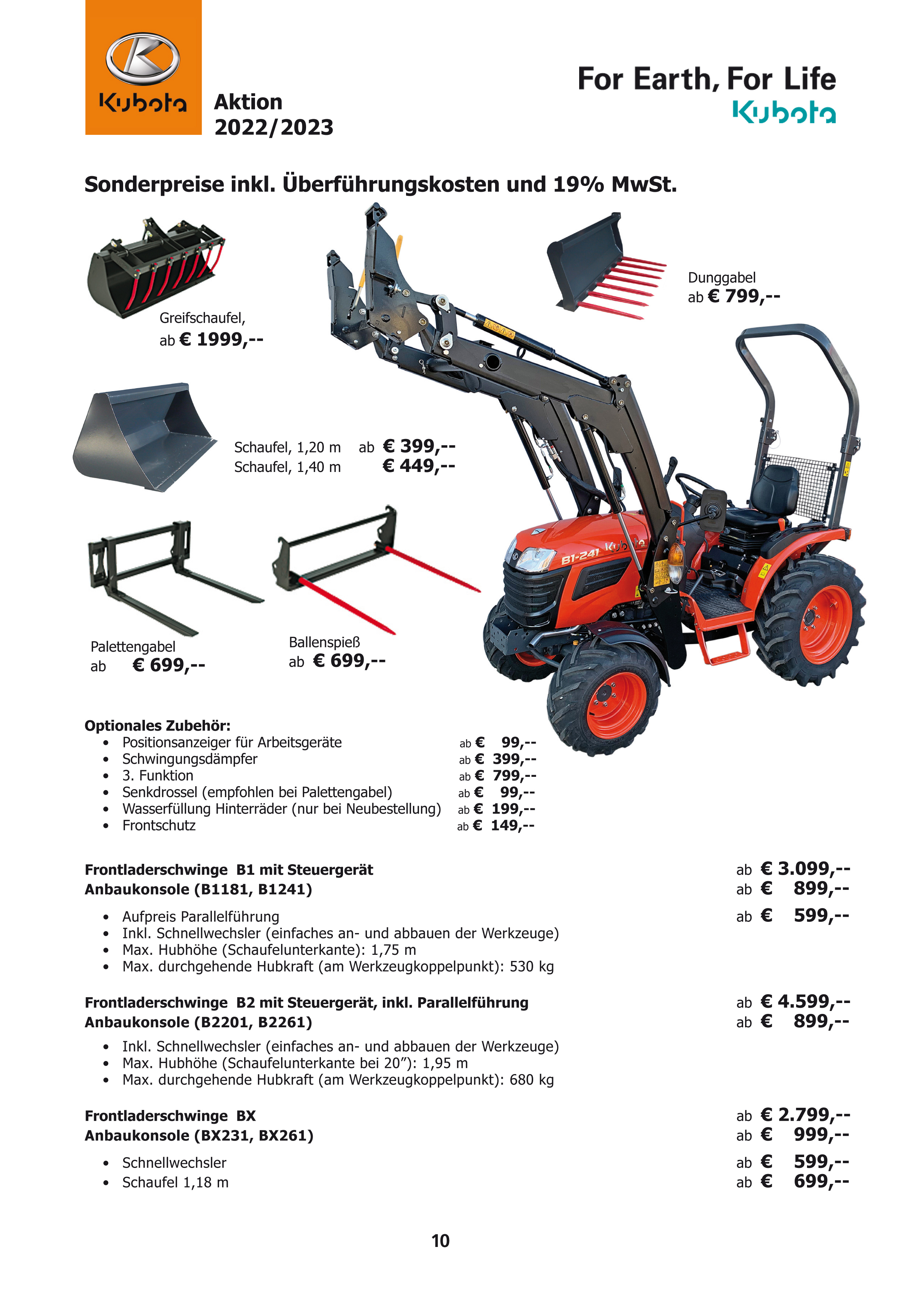 BX-231 mit Markenfrontlader C1