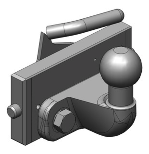 K502 B1 höhenverstellbare Kugelkopfkupplung