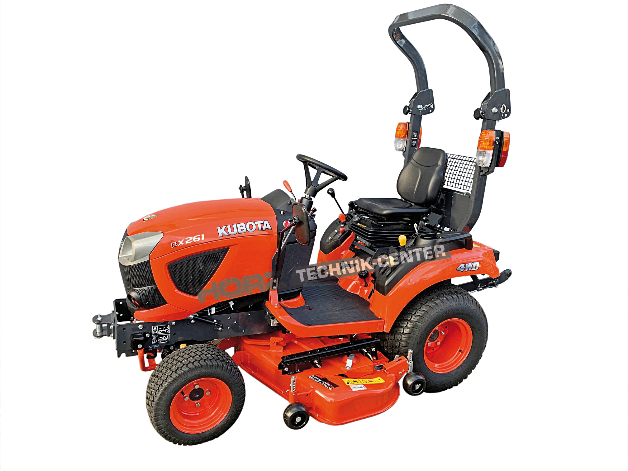 Kubota BX231 Traktor mit Zwischenachsmähwerk