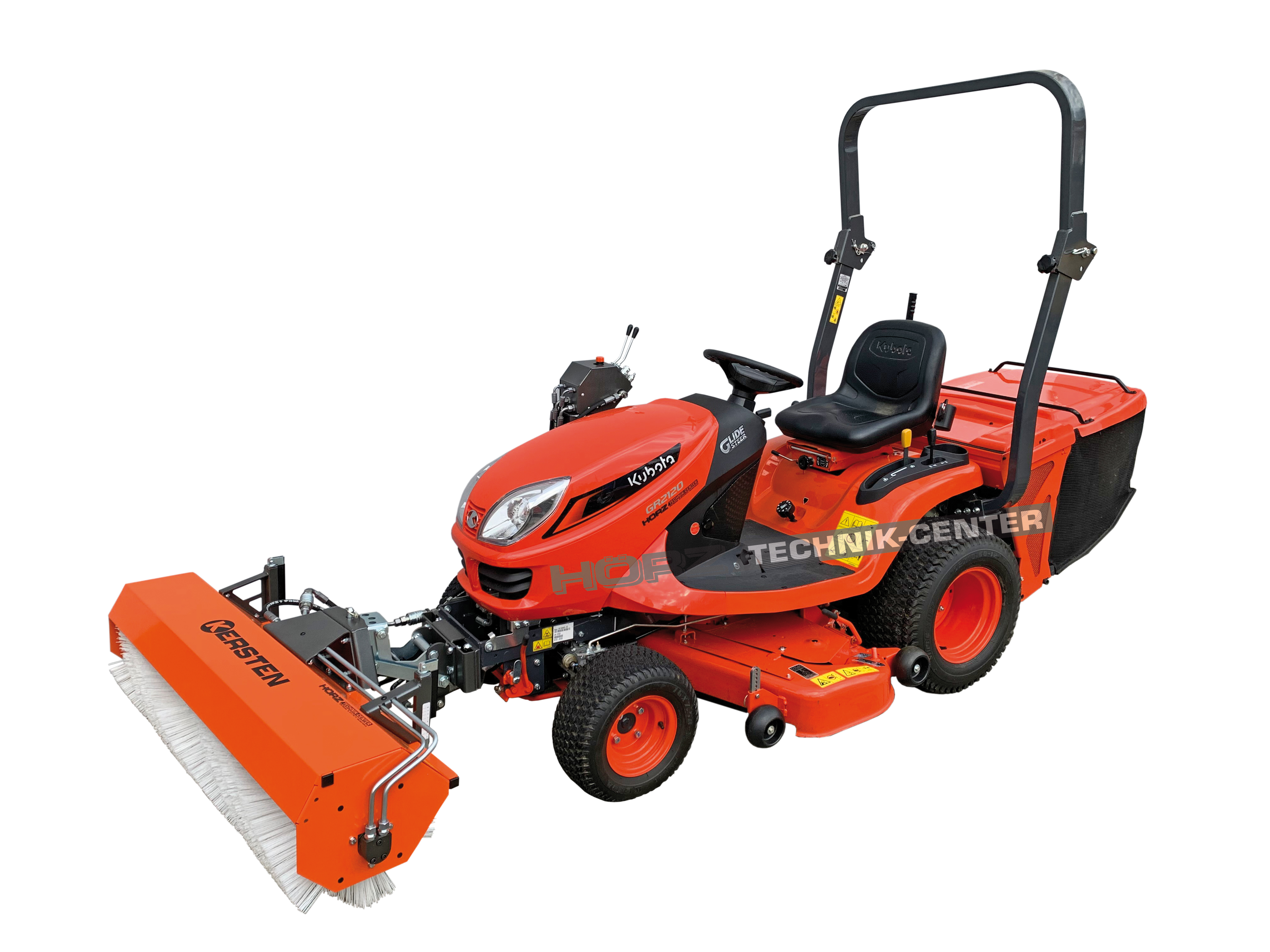 Kubota GR2120 Rasentraktor mit Kehrmaschine